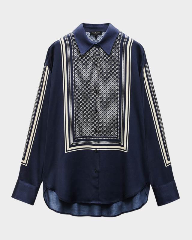 Jessica Printed Long-Sleeve Shirt